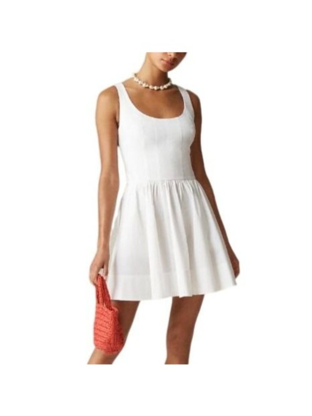 NWT J.Crew Fit & Flare Mini Dress Sz 14 White Summer Party Preppy Coquette Girly
